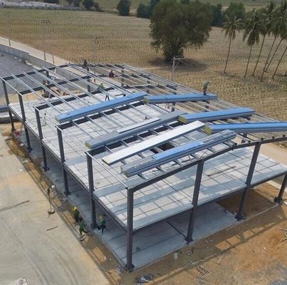 एचडीजी धातु निर्माण भवन पूर्वनिर्मित गोदाम स्टील फ्रेम कार्यालय भवन