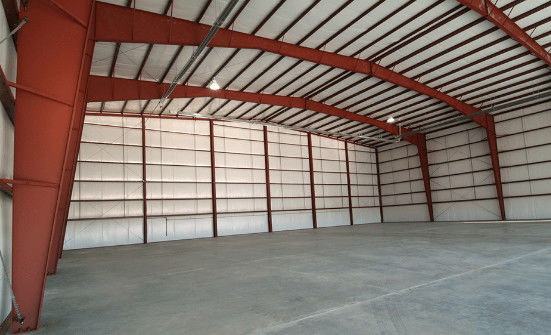 प्रीफैब स्टील स्ट्रक्चर वेयरहाउस वर्कशॉप / प्लांट फ्रेम स्टील बिल्डिंग / प्रीफैब हैंगर