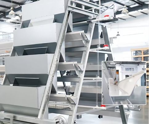 एच प्रकार 4 स्तर चिकन पिंजरे स्वचालित पोल्ट्री बैटरी पिंजरे पोल्ट्री उपकरण