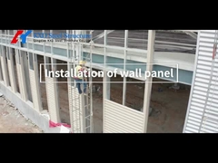 स्टील फ्रेम धातु पूर्वनिर्मित औद्योगिक इमारतें धातु की दीवार के साथ